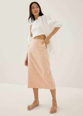 Monette Tweed Column Midaxi Skirt