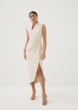 Nonna High Neck Column Maxi Dress