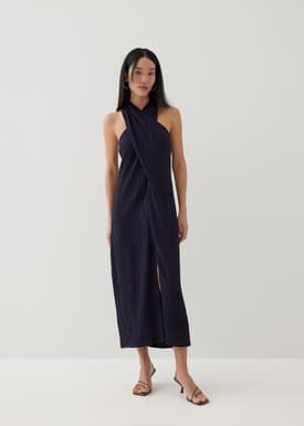 Morgann Column Wrap Maxi Dress