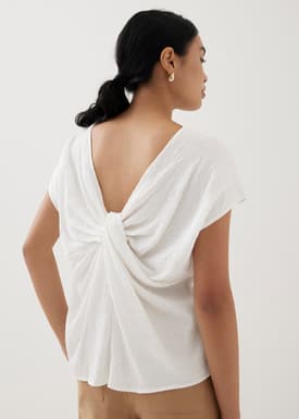 Danara Twist Back Shell Top