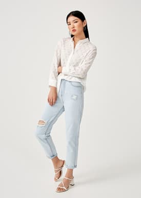 Judette Textured Button Down Shirt