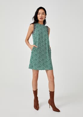 London Printed Mini Shift Dress