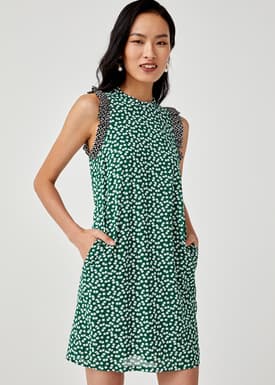 London Printed Mini Shift Dress