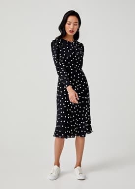 Blaise Midi Polka Dot Dress