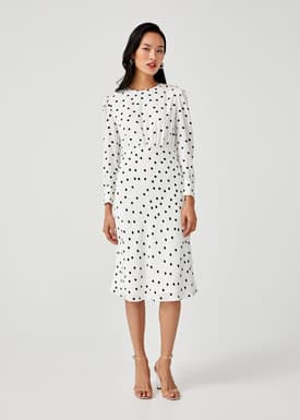 Blaise Midi Polka Dot Dress