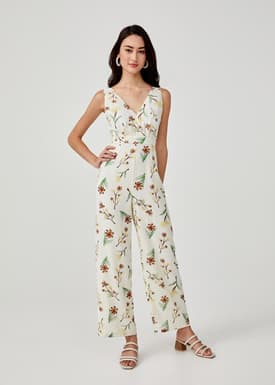 Iolande Cross Back Jumpsuit in Springtime Tisane