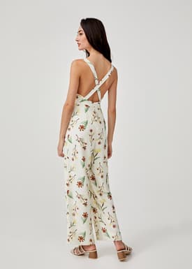 Iolande Cross Back Jumpsuit in Springtime Tisane