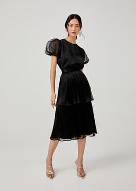 Maya Tiered Midi Skirt