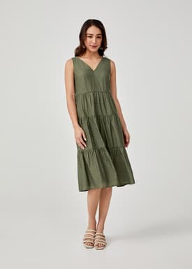 Endora Ruched Midi Dress