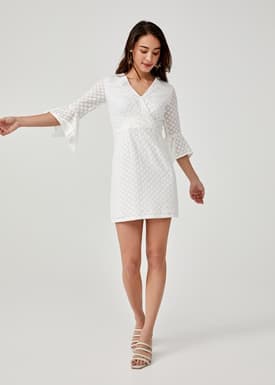 Eusebia Broderie Anglaise A-line Dress