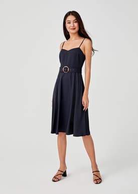 Arielie Belted Camisole Dress