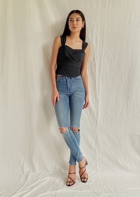 Elvira Crossover Padded Bustier Top