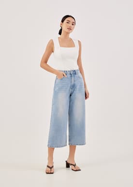 Allegra Square Neck Shell Top