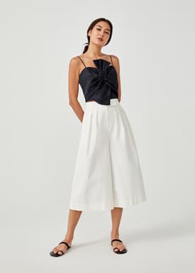 Joplin Padded Knot Front Crop Top