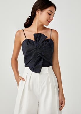 Joplin Padded Knot Front Crop Top