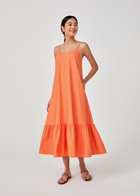 Philippa Cotton Ruffle Maxi Dress
