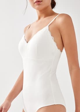 Amalthea Padded Lace Trim Bodysuit