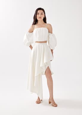 Sonie Padded Cold Shoulder Bustier Top