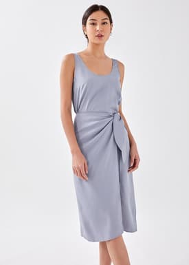 Wavie Front Tie Knot Dress