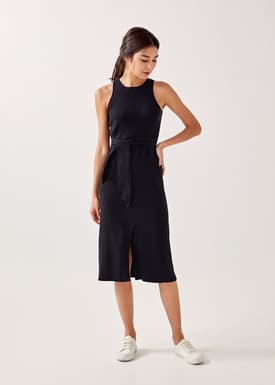 Olym Ribbed Knit Midi Dress