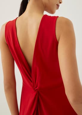 Jarlo Low Back Twist Maxi Dress