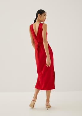 Jarlo Low Back Twist Maxi Dress