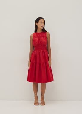 Varlay Smocked Midi Dress