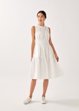 Varlay Smocked Midi Dress