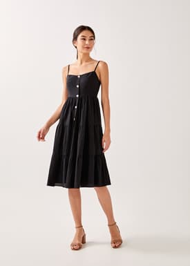 Kasia Textured Tiered Midi Dress