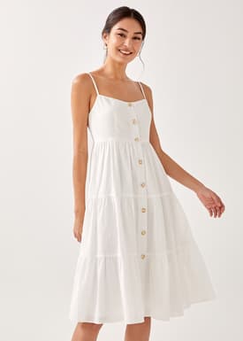 Kasia Textured Tiered Midi Dress