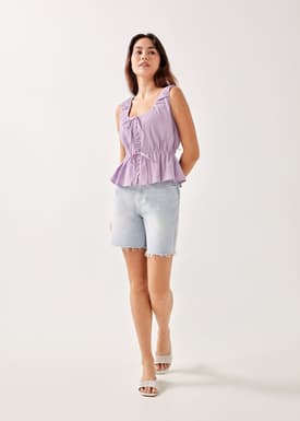 Neva Textured Button Down Top