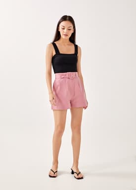 Athena Belted Tailored Shorts