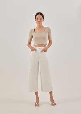 Corey Scoop Neck Crop Top