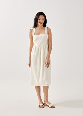 Orlena Broderie Cross Back Dress