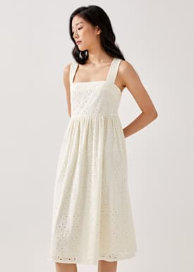 Orlena Broderie Cross Back Dress