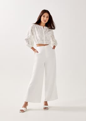 Akayla Broderie Reversible Crop Top
