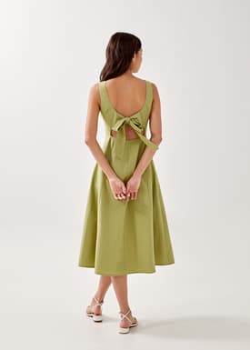 Neesa Padded Panelled Tie Back Dress