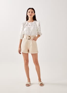Wioleta Broderie Frill Top