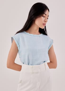 Rulia Tweed Shell Top