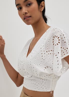 Lithany Broderie Smocked Top