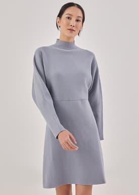 Arina Mock Neck Knit Dress