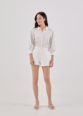 Ailani Broderie Puff Sleeve Top