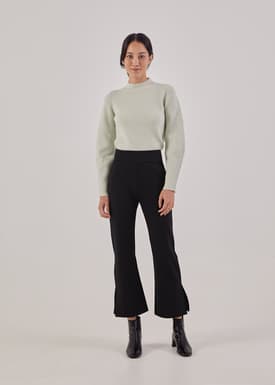 Zaida Kick Flare Side Slit Trousers