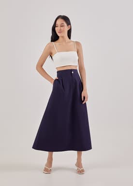 Nadeen Elastic Flare Skirt