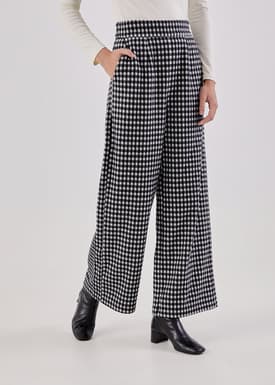 Chiara Houndstooth High Waist Trousers
