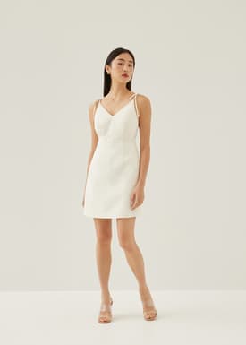 Jovene Padded Low Back Mini Dress