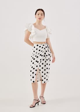 Aleena Padded Ruffle Smocked Top