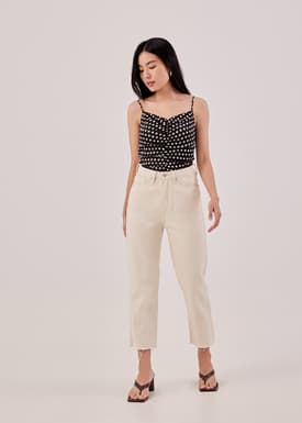 Kolbie Polka Dot Ruched Camisole