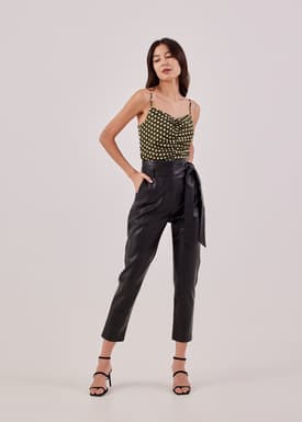 Kolbie Polka Dot Ruched Camisole