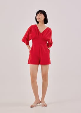 Levina Pleated Kimono Romper